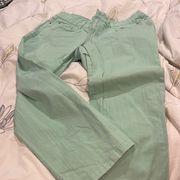 New Caribbean Joe Mint Green Textured stretch Petite Jeans