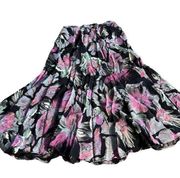 Anne Klein for New Concepts Long Floral Rayon Skirt size 10