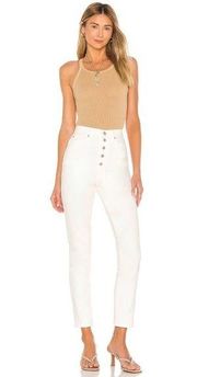 WeWoreWhat The Danielle High Rise Straight Denim Vintage White Women's Size 25