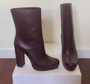 🆕Theory | Obsidian Burgundy High Heel Boot NIB