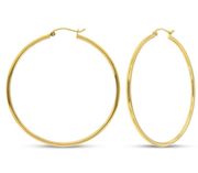 Hoop Earrings 14k Yellow Gold 50mm