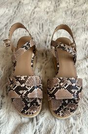 Snake Print Wedges