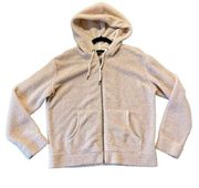 Sanctuary zip front Sherpa hoodie size m