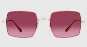 💕GARRETT LEIGHT💕 Crescent Sunglasses ~ Rose Gold Frame Pink Mirror Lenses NWT