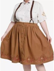 Her Universe Indiana Jones Icons Suspender Retro Skirt Plus Size 2X