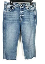 Amo Jeans Mia Cutoff Boyfriend Fit Frayed Jeans Womens Size 32 Yesterday Wash