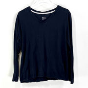 HUE Black Long Sleeve V-Neck T-shirt