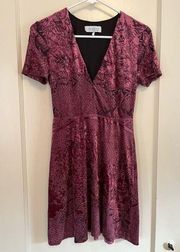 Never worn: WAYF Maroon V neck dress