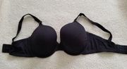 FRUIT OF THE LOOM Black Lightly Lined & Padded,  Underwire T-Shirt Bra, US 38DD