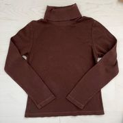 Brown Turtleneck Sweater