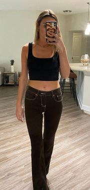 Brown Flare Jeans 