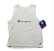 Champion y2k style gray cream sleep workout tank top 🔥