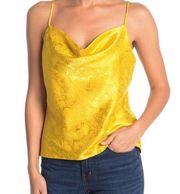 WAYF Snake Print Cowl Neck Satin Camisole Slip Tank Top Edgy Small