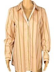 LAFAYETTE 148- NWT “Velma” button-down blouse w/button placket. Size Medium.