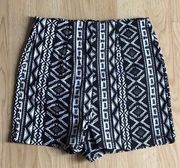 Size S Aztec High Waisted Shorts