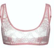 lace bra light pink L