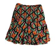 LulaRoe Madison Skirt Pleated Skirt Elastic Waist Pockets Boho Style Short L