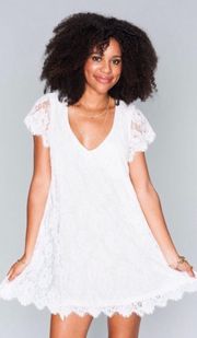 Kylie White Lace Mini Dress S