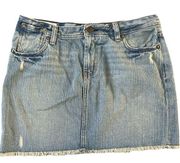 Polo Jeans Factory Distressed Raw Hem Gigi Mini Skirt Size 10 NWOT