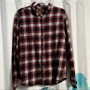 Woman’s plaid button up