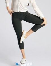 Charcoal Gray Cropped Yoga Stretch Skinny Classic Dress Pants