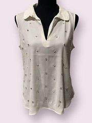 Ann Taylor Embellished Front Top Size M