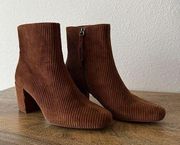 Splendid Brown Boots NWOT Women’s Size 7.5/38 Block Heel Ankle Zipper
