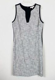 NWOT Etcetera Black & White Tweed Sleeveless Sheath Dress