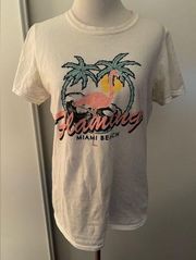 miami flamingo Graphic print T-shirt Sz S