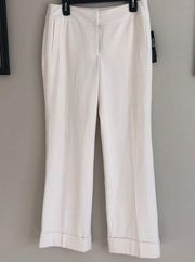 Creme silk lined dress pants