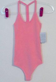 NWT WAYF 98 Pink Knit Racerback Bodysuit