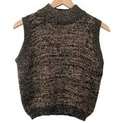 Women's Vintage Cara Soho black gold metallic sleeveless sweater