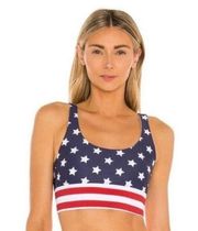 NEW Beach Riot Leah Sports Bra in Stars and Stipes Size Small