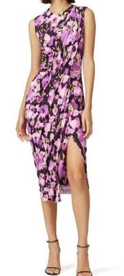 Jason Wu Printed Draped Jersey Sleeveless Sheath Dress Size 6 Preowned FLAWS