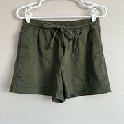 Lou & Grey Women’s Olive Army Green Pull On Shorts Size XS New