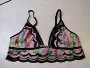 for Love & Lemons - Odette Floral Triangle Bra Size M Bralette No Wire