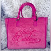 NWT Juicy Couture Pink Flash Juicy Beach Couture Tote