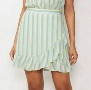 Lauren Conrad Striped Ruffle Mini Skirt | Size M