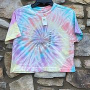 Rip Curl Tie Dye crop t-shirt size XS WSL Finals Trestles, CA NEW