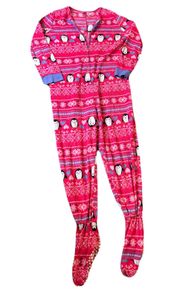 Tarea by  Footed Onesie Penguin Winter Print Size Large