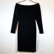 Norstrom Eliza J Black Off the shoulder mini cocktail dress size 4