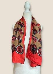 Vintage colorful silk scarf