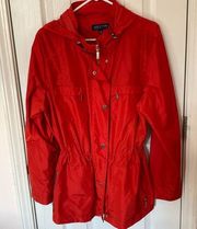 Jones New York rain jacket red Size XL