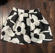 Black and White Patterned Skirt