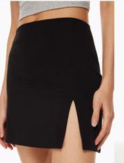 Tatiana Black Mini Skirt With Slot