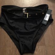 Nicole Miller High Waisted Belted Bikini Bottoms - Brand new!