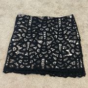 BB Dakota Lace Skirt with Blush Color Underlay