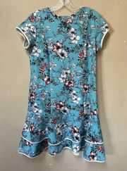 Shelby & Palmer Women’s Colorful Watercolor Floral Fit & Flare Mini Dress 14