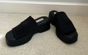 Slinky30 Black Platform Sandals Size 7/37