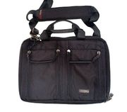 Mobil IT Padded Laptop Briefcase Bag Woven Seatbelt Loops Zippered Black NEW